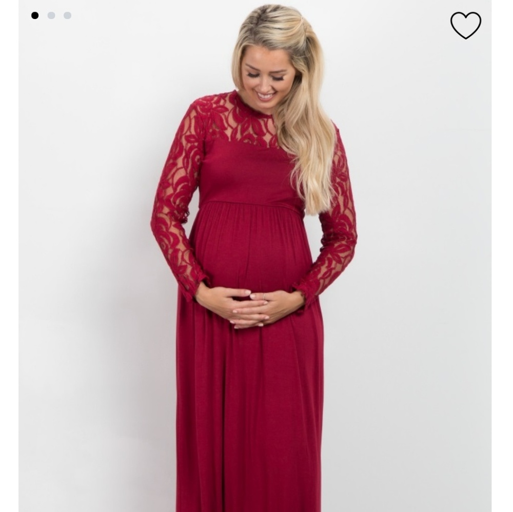 Burgundy maternity dress